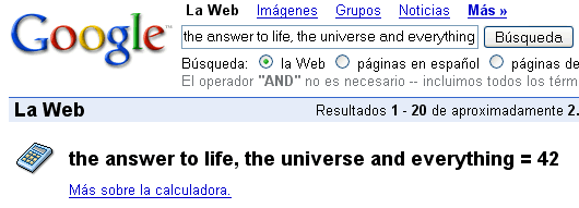La respuesta a la vida, el universo y todo lo demás